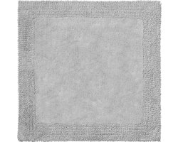 Grund badmat, bijzonder zacht, neemt goed vocht op en is aan beide kanten te gebruiken, biologisch katoen, 5 jaar garantie, LUXOR, toiletmat e.a. 60x60cm, kiezelgrijs