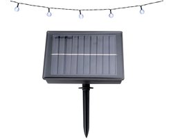 Grundig Lichtsnoer op Zonneenergie - 9 M - 50 Lampjes Lichtsnoer met Zonnepaneel - Warm Wit Licht - 8 Modi - Zwart