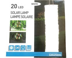 Grundig Solar Lantaarn - Ø20 x 90 CM - Laadt op met Zonne-Energie - Geen Stekker - Blauw/ Rood of Wit