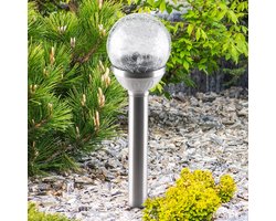 Grundig Solar tuinlamp - glazen bol - op zonne-energie - 25 cm - tuinverlichting