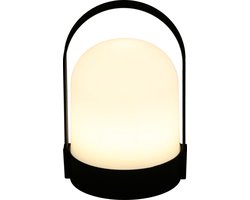 Grundig Tafellamp - LED - Draagbaar - op Batterijen - Warm Wit Licht - Zwart/ Wit