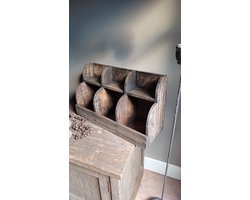 gruttersbak met 3 kleine en 3 grote vakjes landelijk stoer