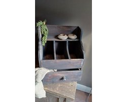 gruttersbak met lade en 3 vakken