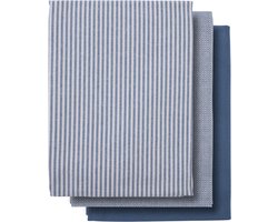 Gruun Theedoeken Set van 3 Blauw