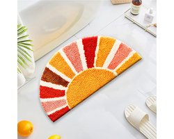 Gsedaox-Absorberende Badmat-Badkamermat-TPR Antislip Badmat-40*76cm-Wasbare Douchemat-Oranje