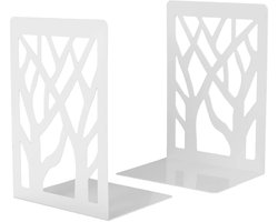 Gsedaox-Boeksteunen metaal-Hanamura Boekensteun- Stijlvol Ontwerp- Antislip Pootjes- Multifunctioneel Inzetbaar- Boekenstandaard-Wit