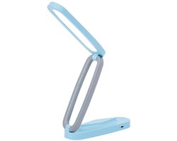 Gsedaox - Inklapbare Aluminium LED-lamp - USB Oplaadbaar - Dimbaar met 3 Lichtstanden - Op te hangen als Wandlamp-Blauw
