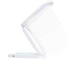 Gsedaox - Inklapbare Aluminium LED-lamp - USB Oplaadbaar - Dimbaar met 3 Lichtstanden - Op te hangen als Wandlamp - Wit