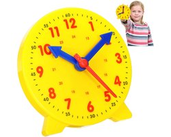 Gsedaox- Leerklok-Kinder Klok-Leer Klok Kijken-Educatief Speelgoed voor Baby's, Peuters & Kleuters-Kinderklok-Educatieve-Geel