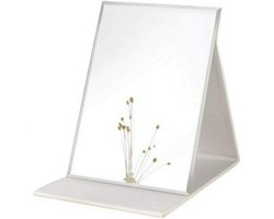 Gsedaox- Make-upspiegel - Inklapbare Staande Spiegel - Draagbare Opklapbare Cosmeticaspiegel- Wit