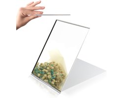 Gsedaox- Make-upspiegel - Inklapbare Staande Spiegel - Draagbare Opklapbare Cosmeticaspiegel- Zilver
