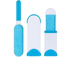 Gsedaox-Pet Hair Remover - Dierharenverwijderaar - Dubbelzijdige Borstel/Selfreinigende Basis - 3 Stuks - Voor Bank Tapijt Autostoel Kleding Warm