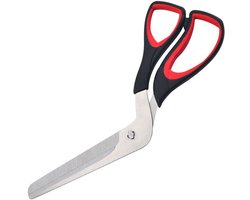 Gsedaox-Pizzaschaar- Metalen Mes van Voedingskwaliteit Scherp- Pizzasnijder- Multifunctionele Keukenschaar- 27 cm- Zwart Rood