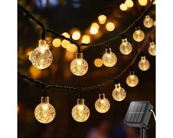 Gsedaox-Solar Tuinverlichting-Buitenverlichting Lichtslinger-30 LED Lichtsnoer Buiten-6,5m-Warm Wit-Weerbestendig