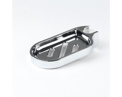 Gsedaox-Zeepbakje-Zeephouder met afvoer-Douche-Badkamer-RVS-Zilver