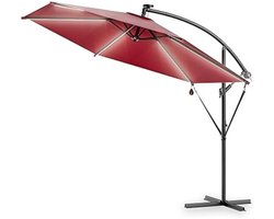 GTB® Zweefparasol met Voet - Zweefparasol - Met Voet - Rood - 330cm x 330cm x 250cm