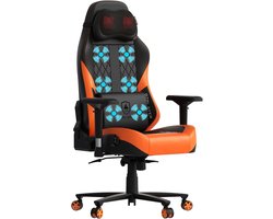GTPLAYER - Gamingstoel met Massage - Met Pocketveer en 4D Armleuningen - Oranje