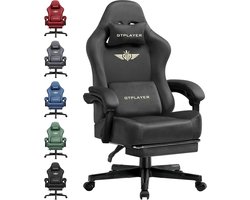 GTPLAYER - Gamingstoel van Stof - Met Pocketvering en Hoge Rugleuning - Grijs