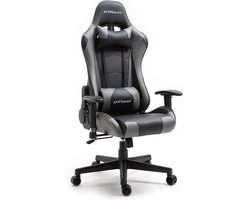 GTRacer Pro - Game Stoel - Gaming Stoel - Ergonomische Bureaustoel - Gamestoel - Verstelbaar - Gaming Chair - Zwart / Grijs