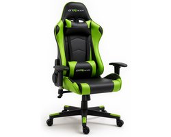 GTRacer Pro - Game Stoel - Gaming Stoel - Ergonomische Bureaustoel - Gamestoel - Verstelbaar - Gaming Chair - Zwart / Groen