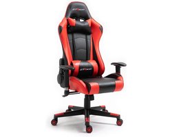 GTRacer Pro - Game Stoel - Gaming Stoel - Ergonomische Bureaustoel - Gamestoel - Verstelbaar - Gaming Chair - Zwart / Rood
