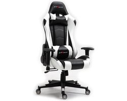 GTRacer Pro - Game Stoel - Gaming Stoel - Ergonomische Bureaustoel - Gamestoel - Verstelbaar - Gaming Chair - Zwart / Wit