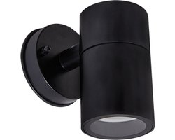 GU10 Wandlamp voor aan de buitenmuur | Verlichting bij voordeur | Waterdichte buitenlamp | Spot naar beneden stralend | Kunststof | Zwart