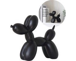 GUAPÀ® Standbeeld Hond | Hond Ballon Beeldje | Interieur Beeld | Woning Decoratie | Honden Beeldje | Kunst | Woonkamer | Slaapkamer | Buffetkast | Interieur Styling & Accessoires Decoratie Beeld | 8 cm Hondenbeeldje Zwart