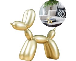 GUAPÀ® Standbeeld Hond | Hond Ballon Beeldje | Interieur Beeld | Woning Decoratie | Honden Beeldje | Kunst | Woonkamer | Slaapkamer | Buffetkast | Interieur Styling & Accessoires Decoratie Beeld | 8 cm Hondenbeeldje Goud