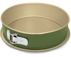 Guardini Bake Natural Springvorm - Cakeblik - Taartvorm - Cakevorm - Springvorm 26 cm - Staal - Groen & Goud
