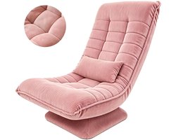 Gudalio Relaxstoel - Relaxfauteuil - Ligstoel - Slaapstoel - Ergonomisch - Draaibaar - Verstelbaar - Memory Foam - Modern - Roze