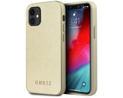 Guess Iridescent - iPhone 12 mini Case - Zwart - Luxe Design - Perfecte Bescherming