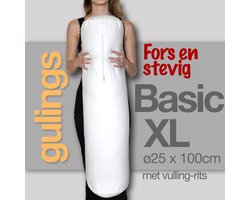 Guling BasicXL Rolkussen met sleeve grijs - Body pillow ø25 x 100 cm, Fors en Stevig, Extra Ondersteuning voor Zijslapers, met Bijvulrits