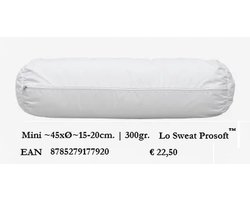 Guling.nl Gulings ** 5,0 sterren ** Mini - ~45xØ~15-20cm – Medium – LoSweat ProSoft™ – Ademende Microvezel – Nek- of kniekussen – Ergonomisch rolkussen voor nek, rug, knieën en benen – met ritssluiting voor verstelbare hardheid – voor sporters, yoga