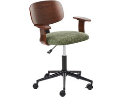 GUNNISON - Bureaustoel - Donkerhout/Groen - Chenille