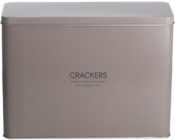 Gusta crackerblik -  metaal - 24 centimeter x 9 centimeter x 18 centimeter