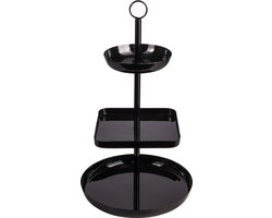 Gusta Etagere / Serveertoren - Zwart - Metaal