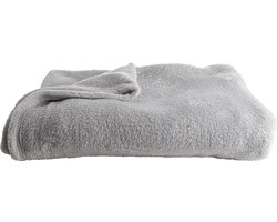 Gusta - Fleece plaid - Super zacht en warm fleece deken - 125 x 150 cm - Muisgrijs