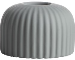 Gusta - Kandelaar - Dinerkaarshouder - Groen - Ribbel