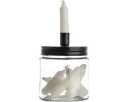 Gusta - Kandelaar - Dinerkaarsjes - Opbergpot - ø11,2x15cm