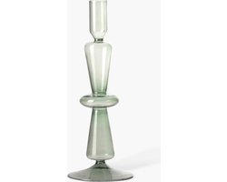 Gusta - Kandelaar - Groen - Glas - ø9x25cm