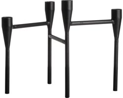 Gusta - Kandelaar voor 4 dinerkaarsen - Zwart