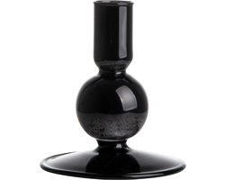 Gusta - Kandelaar - Zwart - Glas - ø9x11cm