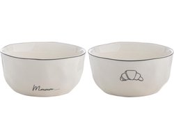 Gusta - Kom ENJOYABLES - Wit - Keramiek - Set van 2