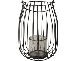 Gusta - Lantaarn - Donkergrijs -  ø21x29cm