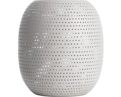 Gusta - Lantaarn met Gaatjes - Beige - ø12x15cm