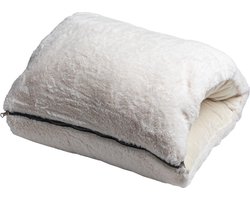 Gusta - Multikussen Wit - Sierkussen - Stoelkussen - Hand- of Voetverwarmer - 45x90cm