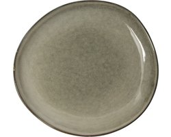 Gusta ontbijtbord grijs - Servies - aardewerk - 20,5 centimeter x 19 centimeter