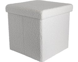 Gusta - Opvouwbare opbergpoef Teddy - 38x38cm - Opbergmand - Vierkante opbergbox
