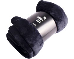 Gusta - Plaid - Donkergrijs - 160x130cm